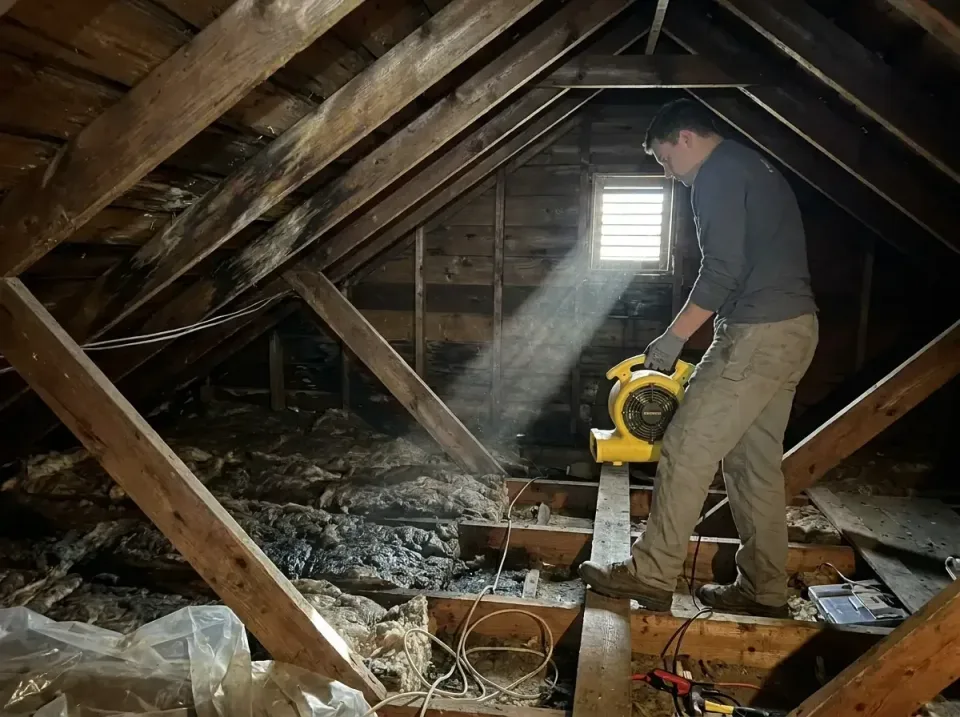 attic-water-damage-drying-proc-007 — frequently asked questions, Emergency Water Extraction & 24/7 Flood Response in Bethalt…